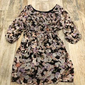 Chiffon long sleeve dress